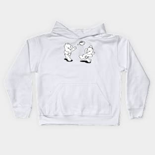 twin bears playing ball Kids Hoodie